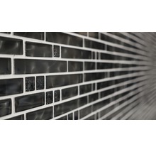 Mozaic sticlă XCM MV708 negru 29,8x30 cm