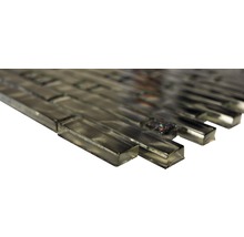 Mozaic sticlă XCM MV708 negru 29,8x30 cm