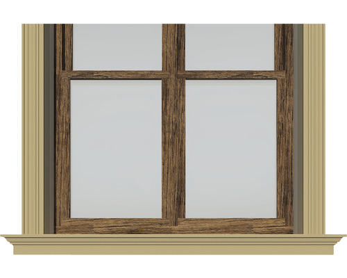 Fereastră cu ramă de lemn și traverse