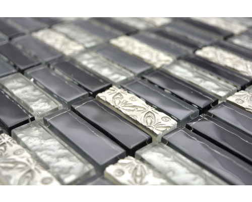 Placă de mozaic cu sticlă și ornamente