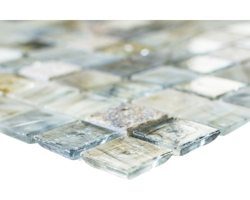 Placă de mozaic din sticlă și piatră naturală