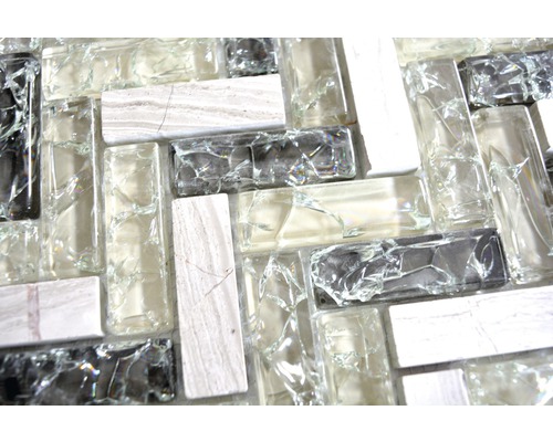 Placă de mozaic din sticlă și piatră