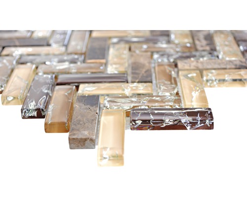 Placă de mozaic din sticlă și piatră