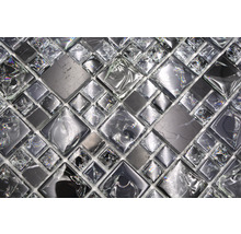 Mozaic sticlă-piatră naturală XIC K1428 negru 30,5x30,5 cm