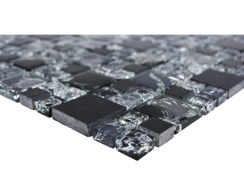 Placă de mozaic din sticlă și piatră