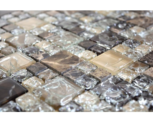 Placă de mozaic din sticlă și piatră