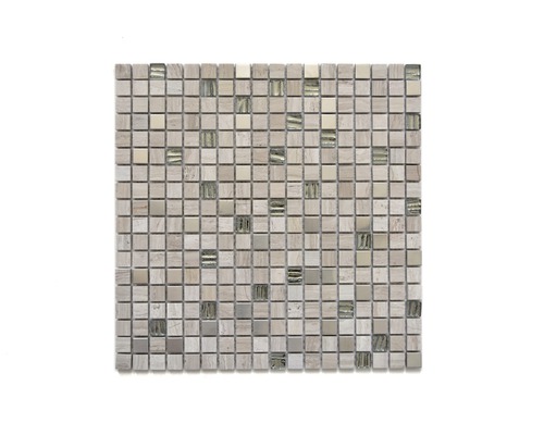 Mozaic piatră naturală-sticlă XNM M76 gri 30x30 cm