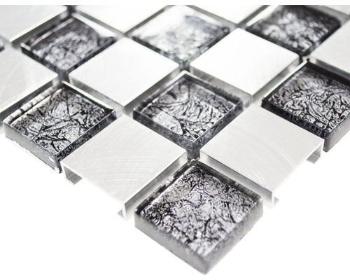 Placă de mozaic pătrată din sticlă și aluminiu