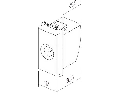 Priză de antenă individuală cu dimensiuni