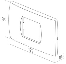 Ramă aparataje TEM Soft 2/3 module, argintiu