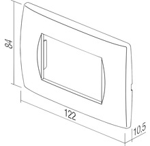 Ramă aparataje TEM Soft 3 module, auriu