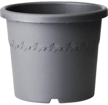 Ghiveci din plastic cu bandă decorativă