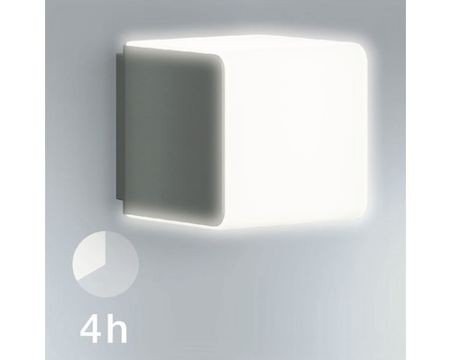 Lumină de perete pătrată cu o durată de iluminare de patru ore