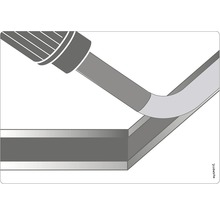 Aplicarea unei benzi de etanșare într-un colț