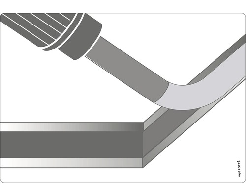 Aplicarea unei benzi de etanșare într-un colț