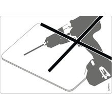 Simbol pentru utilizarea incorectă a unui burghiu