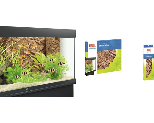 Acvariu cu fundal de piatră și ambalaje pentru fundalurile Juwel Aquarium Stone Clay