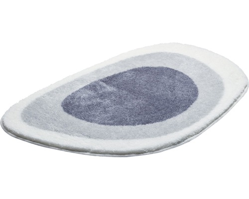 Covor oval pentru baie cu model în dungi