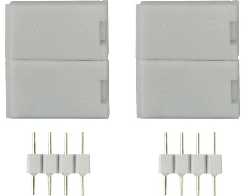 Două conectori pentru bandă LED cu conectori cu patru pini