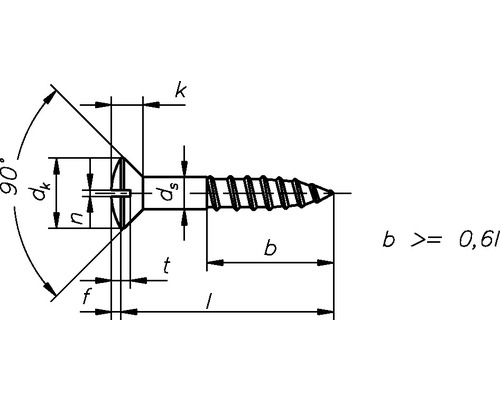Desen tehnic al unui șurub cu dimensiuni