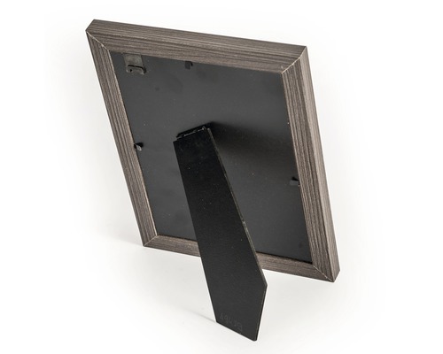 Vedere din spate a unei rame foto cu suport