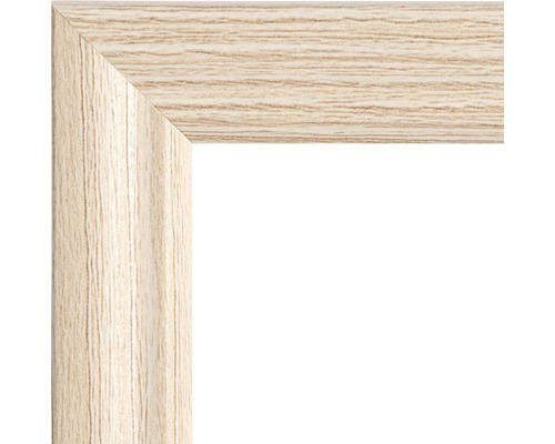 Detaliu colț al unei rame foto din lemn