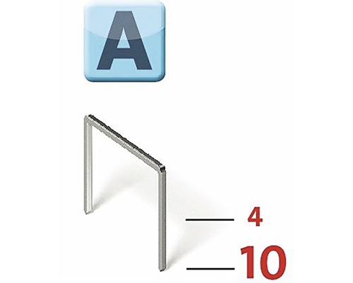 Agrafă A de 4 până la 10 milimetri