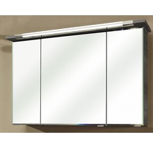 Set mobilier baie pelipal Kumba 107, incl. bază lavoar, lavoar sticlă, dulap cu oglindă și iluminare LED, grafit-thumb-3