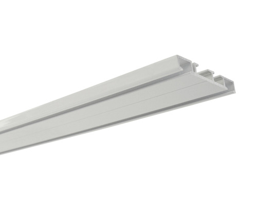Șină perdea din aluminiu, albă, 2 canale 200 cm Șină perdea din aluminiu, albă, 2 canale 200 cm