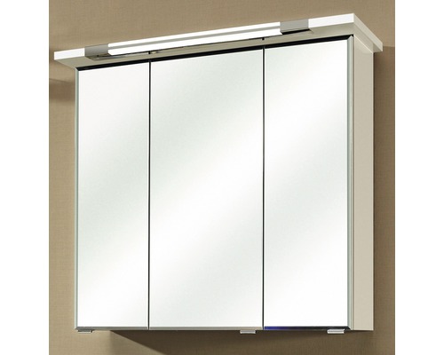 Dulap cu oglindă cu trei uși cu oglindă și iluminare integrată