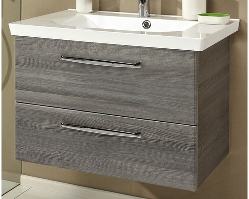 Dulap inferior de lavoar cu două sertare și lavoar aplicat