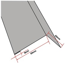 Șorț de jgheab PRECIT H12 pentru tablă cutată 0,4x156x2000 mm maro-thumb-2
