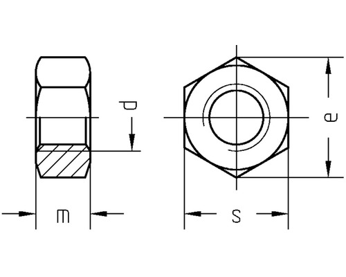 Piulițe hexagonale simple Dresselhaus M8 DIN934 plastic alb, 50 bucăți