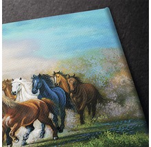 Tablou canvas cu o imagine cu cai galopând