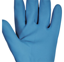 Mănuși de protecție Cerva Caspia din latex & neopren albastru/galben, mărimea 8-thumb-2
