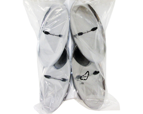 Patru glisoare metalice pentru mobilă cu prindere în ambalaj de plastic