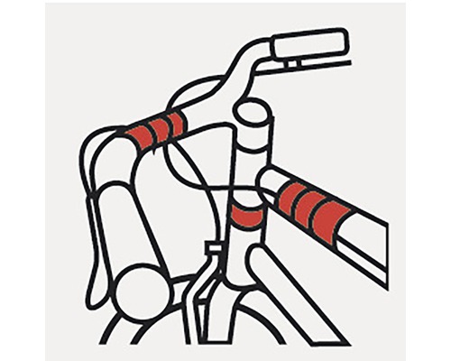 Ilustrație cu ghidon de bicicletă cu bandă de ghidon