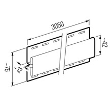 Desen tehnic al unui placaj de fațadă cu dimensiuni