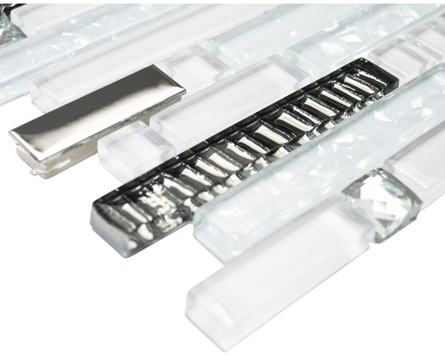 Placă de mozaic din sticlă și metal