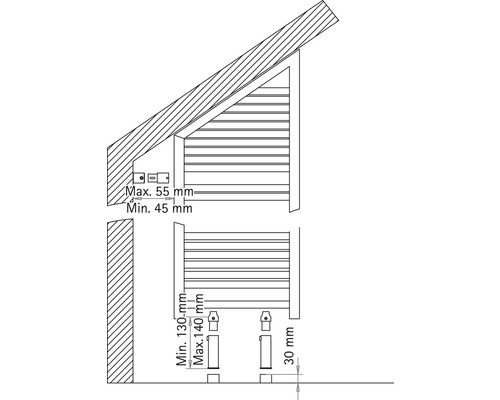 Desen tehnic al unui radiator cu dimensiuni indicate
