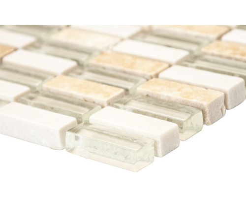 Placă de mozaic din sticlă și piatră naturală