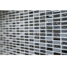 Mozaic sticlă-piatră naturală XCM XS99 gri 31,3x31,8 cm-thumb-8