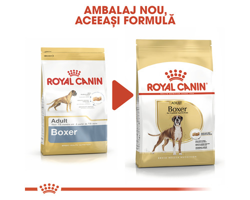 Mâncare pentru câini Royal Canin Adult Boxer, ambalaj nou aceeași formulă