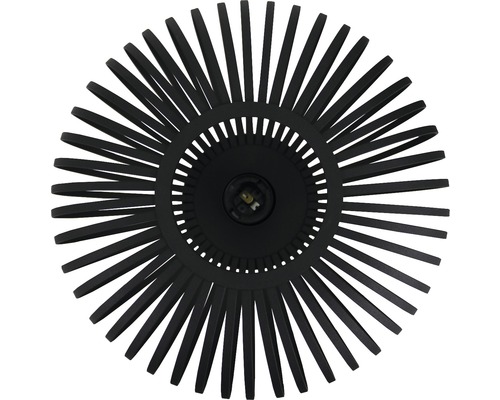 Lumină de perete neagră cu design decorativ radiant