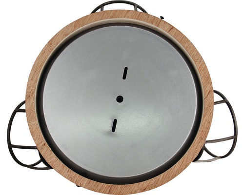 Placă grătar cu ramă de lemn și grătar metalic