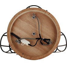 Lumină de plafon din lemn cu instalație electrică dedesubt