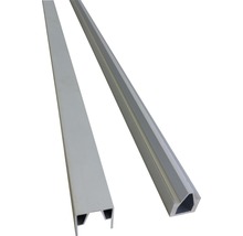 Două profile din aluminiu de forme diferite