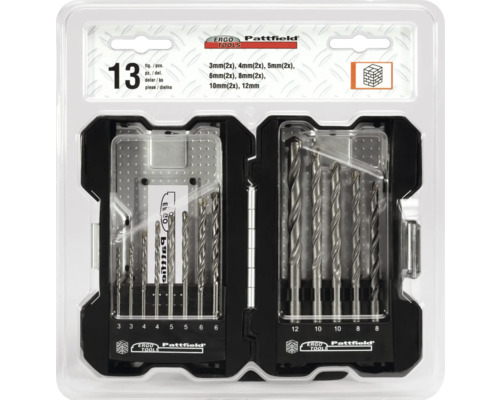Set burghie pentru piatră Ergo Pattfield, 13 piese