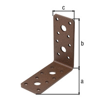 Conector unghiular cu dimensiunile a, b și c.