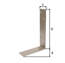 Conector unghiular cu găuri și dimensiuni